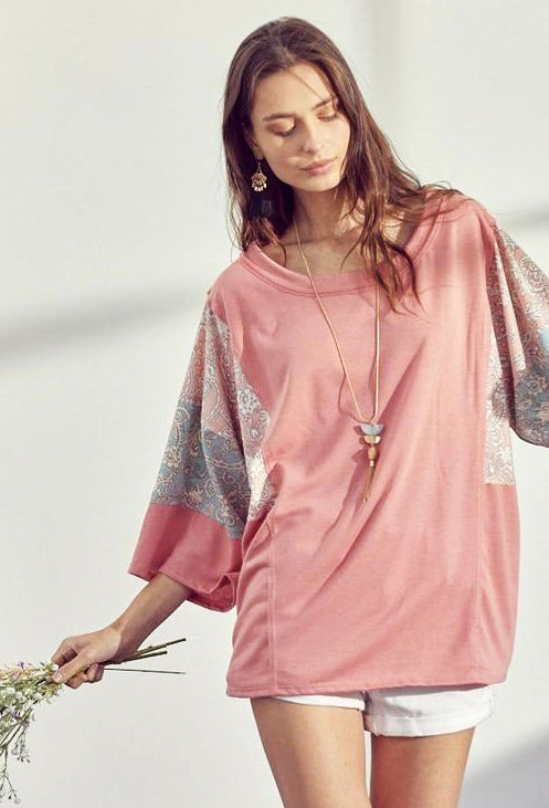 Hampton Jade Paisley Sleeve Tunic | URBAN ECHO SHOP