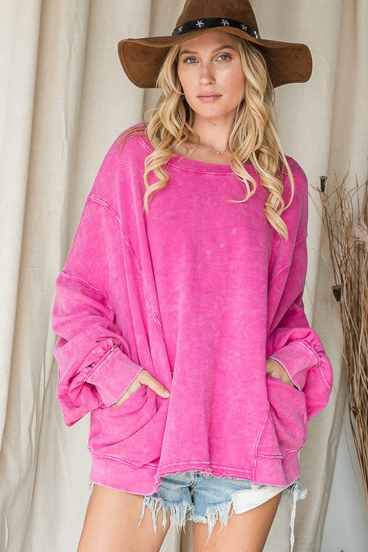 Pinklee Mineral Washed Sweatshirt | URBAN ECHO SHOP
