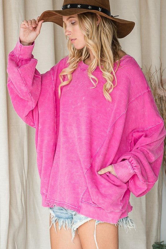 Pinklee Mineral Washed Sweatshirt | URBAN ECHO SHOP