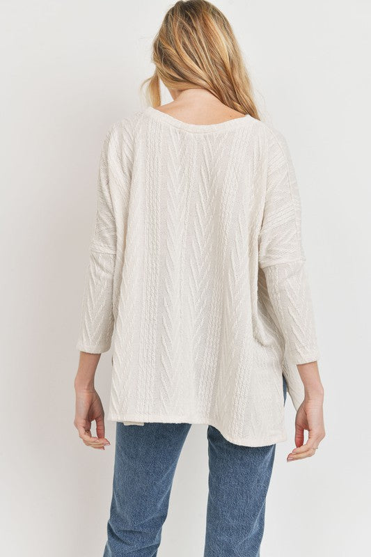 Dovely Dolman Textured Knit Top | URBAN ECHO SHOP