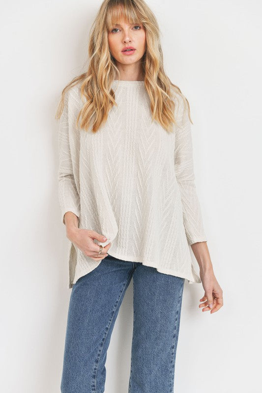 Dovely Dolman Textured Knit Top | URBAN ECHO SHOP
