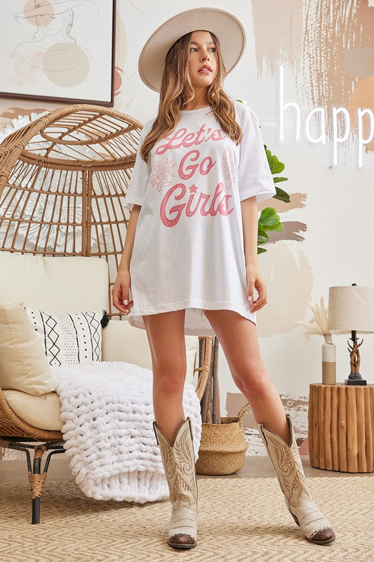 'Let's Go Girls' Oversized Tee | URBAN ECHO SHOP