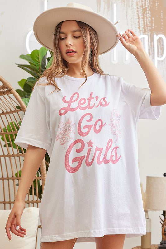 'Let's Go Girls' Oversized Tee | URBAN ECHO SHOP