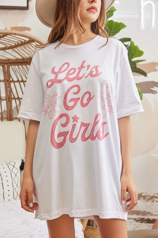 'Let's Go Girls' Oversized Tee | URBAN ECHO SHOP