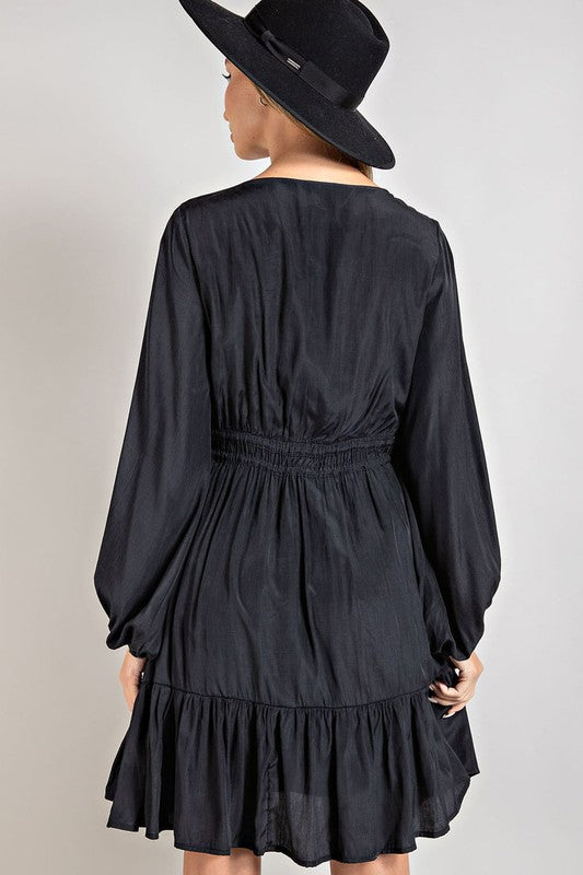 Our Swing Dress in Black is a Must Have for the Spring and Summer Season