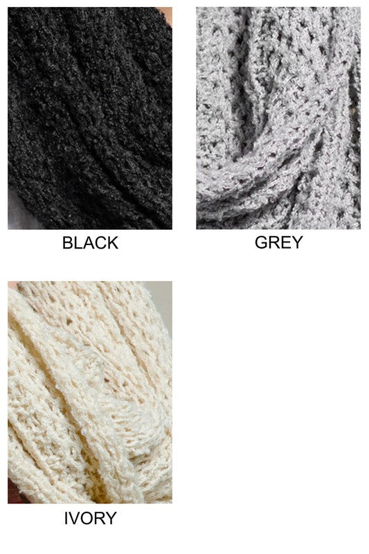 Knitted Gray Infinity Scarf | URBAN ECHO SHOP