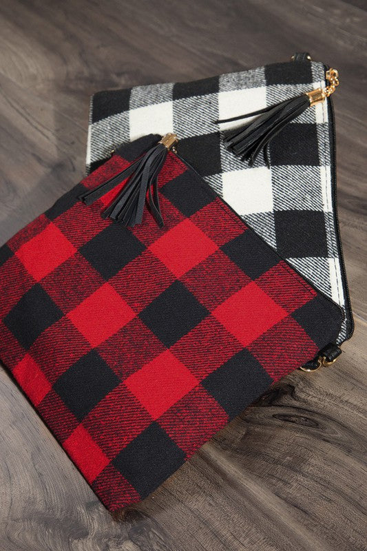 Buffalo Plaid Wristlet/Crossbody Purse | URBAN ECHO SHOP