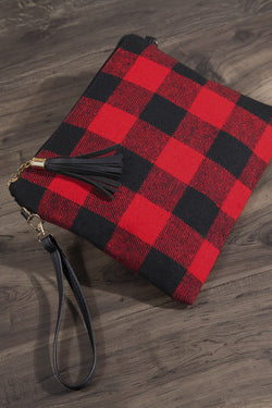 Buffalo Plaid Wristlet/Crossbody Purse | URBAN ECHO SHOP