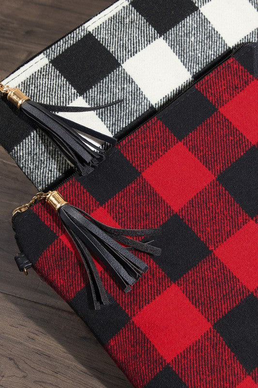Buffalo Plaid Wristlet/Crossbody Purse | URBAN ECHO SHOP