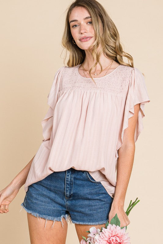 Dominique Pink Blouse | URBAN ECHO SHOP