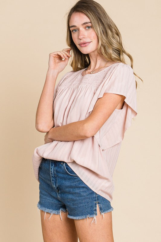 Dominique Pink Blouse | URBAN ECHO SHOP