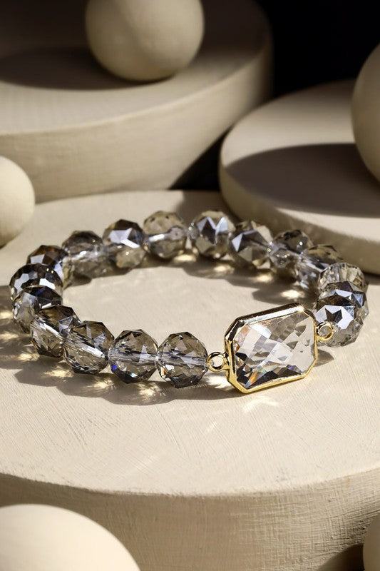 Crystal Stone Bracelet in Black Diamond | URBAN ECHO SHOP