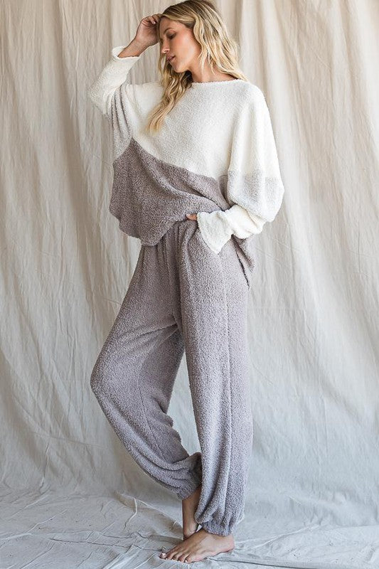 Ryella Rae Plush Color Block Top | URBAN ECHO SHOP