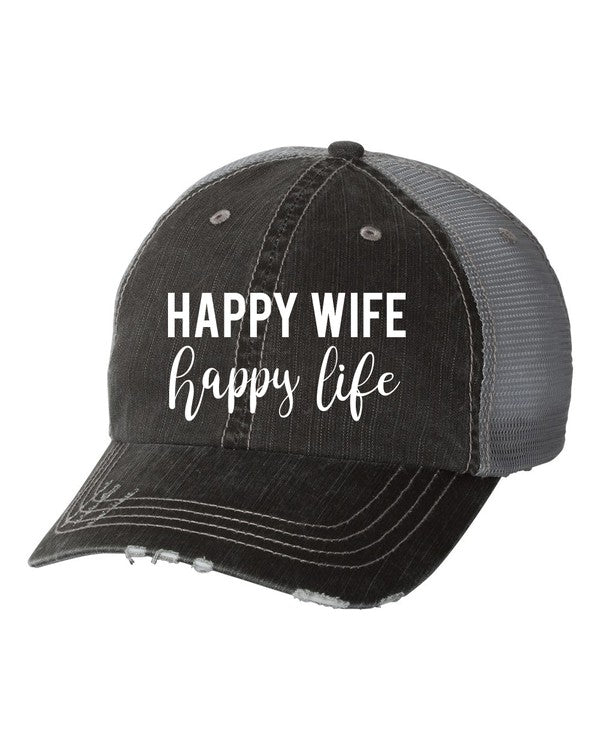 'Happy Wife, Happy Life' Personality Hat | URBAN ECHO SHOP