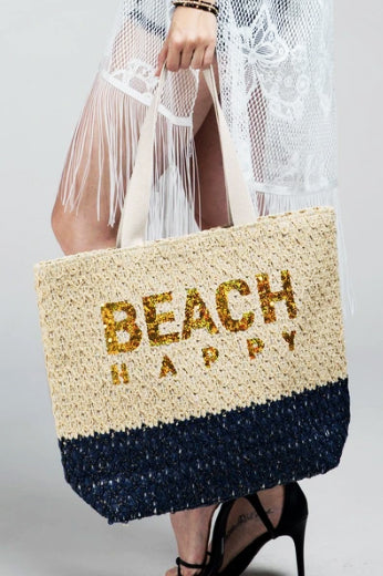 'Beach Happy' Woven Tote | URBAN ECHO SHOP