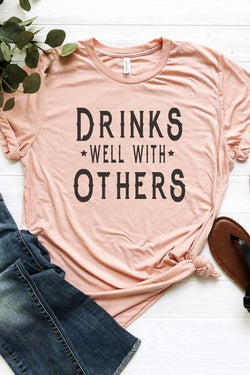'Drinks Well With Others' Personality Tee | URBAN ECHO SHOP