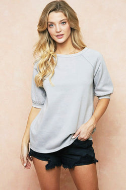 Renley Elbow Puffed Raglan Top | URBAN ECHO SHOP
