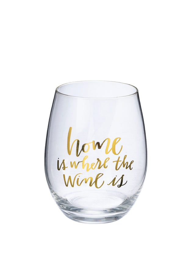 "Home Is Where the Wine Is" Wine Glass w/Gift Box | URBAN ECHO SHOP