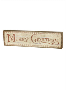Merry Christmas Red Slat Wood Box Sign | URBAN ECHO SHOP