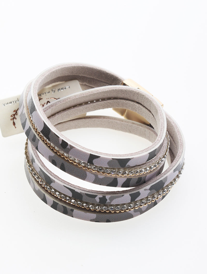 Laurel Kyle Camo Leather Cord Bracelet | URBAN ECHO SHOP