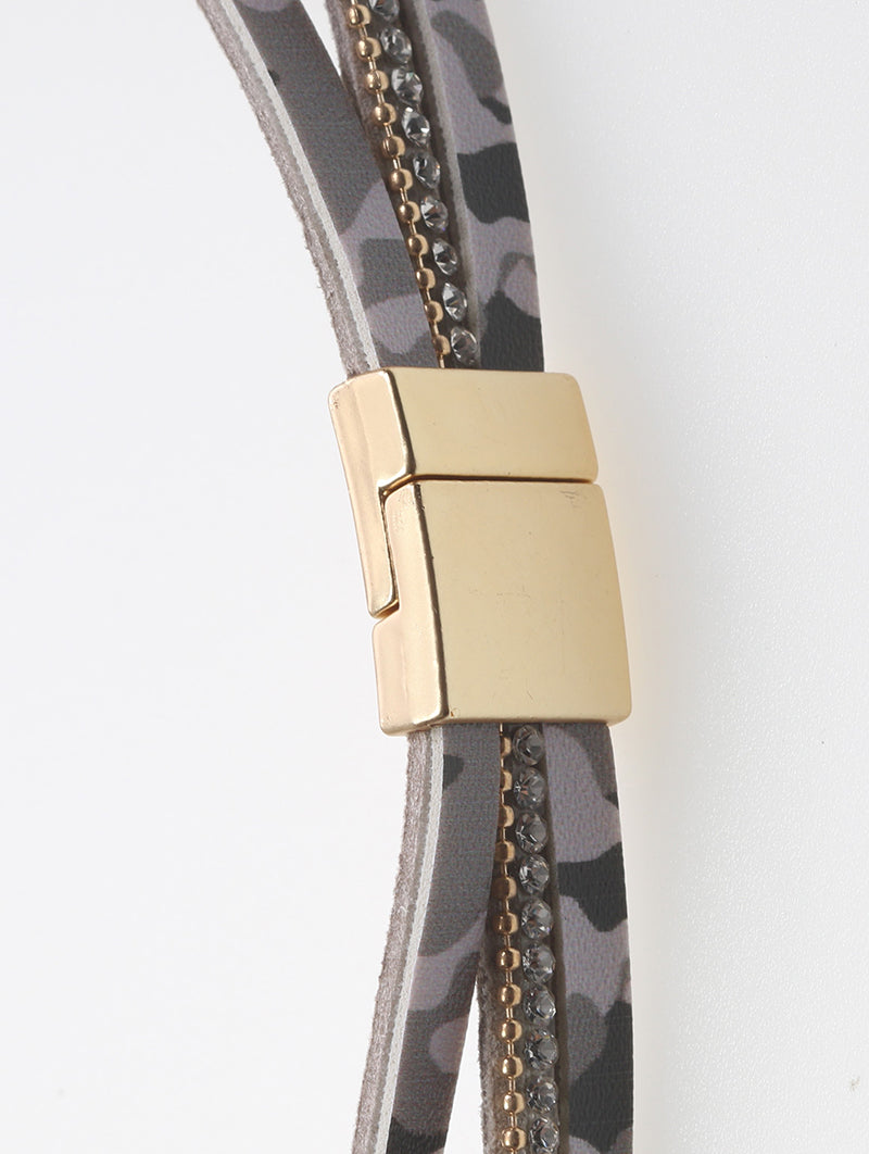 Laurel Kyle Camo Leather Cord Bracelet | URBAN ECHO SHOP