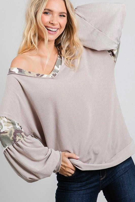Pacifica Celine Camo Top | URBAN ECHO SHOP