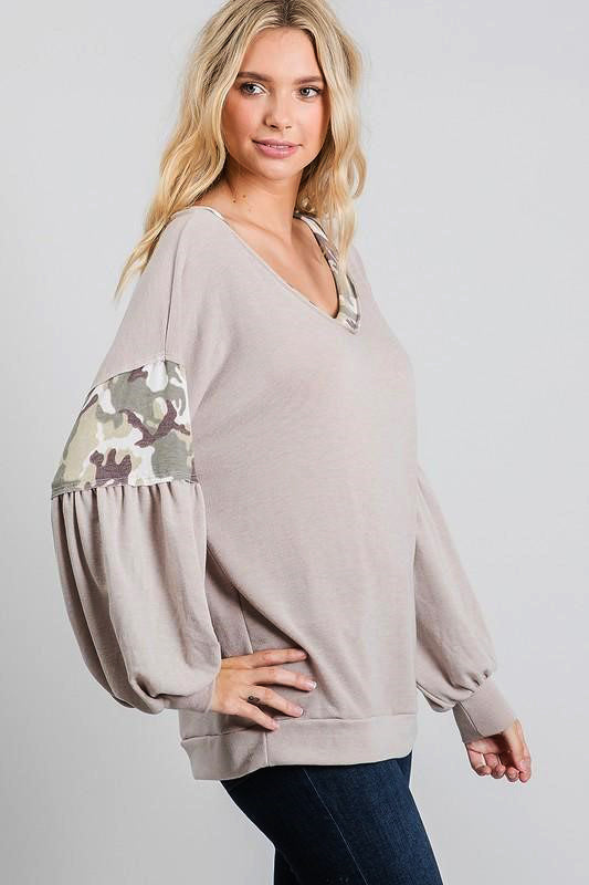 Pacifica Celine Camo Top | URBAN ECHO SHOP