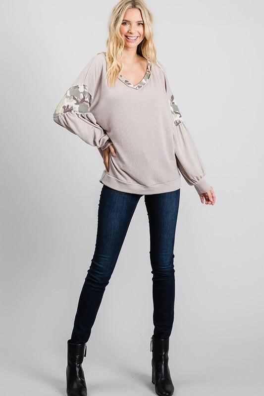 Pacifica Celine Camo Top | URBAN ECHO SHOP
