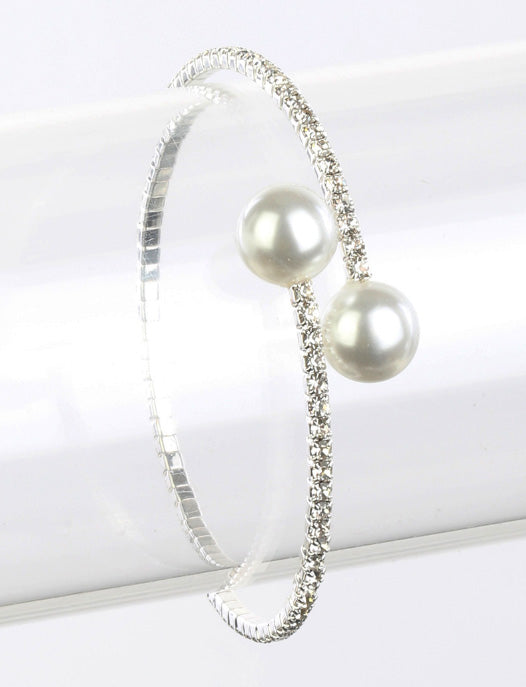 Pearl Glam Rhinestone Bracelet | URBAN ECHO SHOP