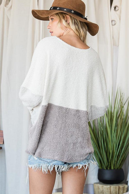 Ryella Rae Plush Color Block Top | URBAN ECHO SHOP